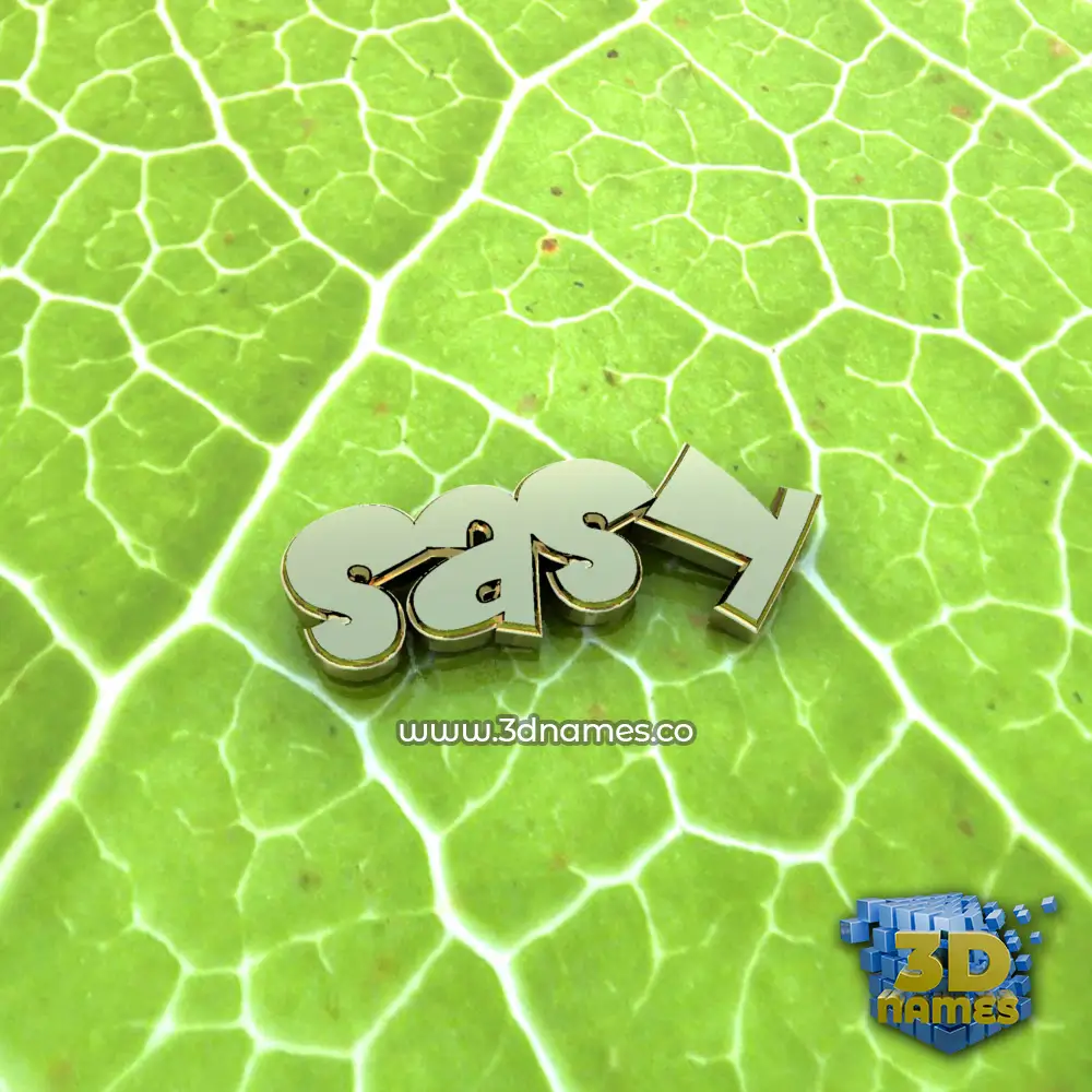 sasy in Gold Leaf style - 3D name wallpaper