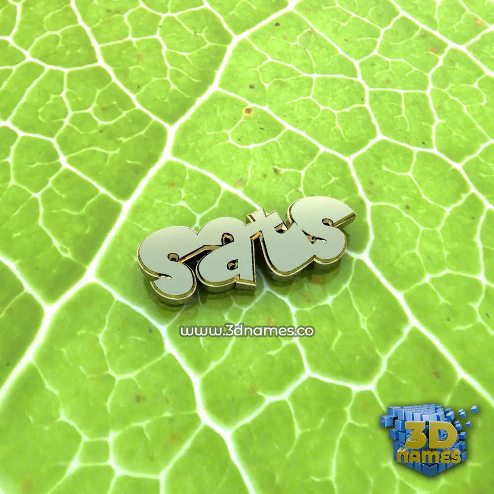 sats in Gold Leaf style - 3D name wallpaper