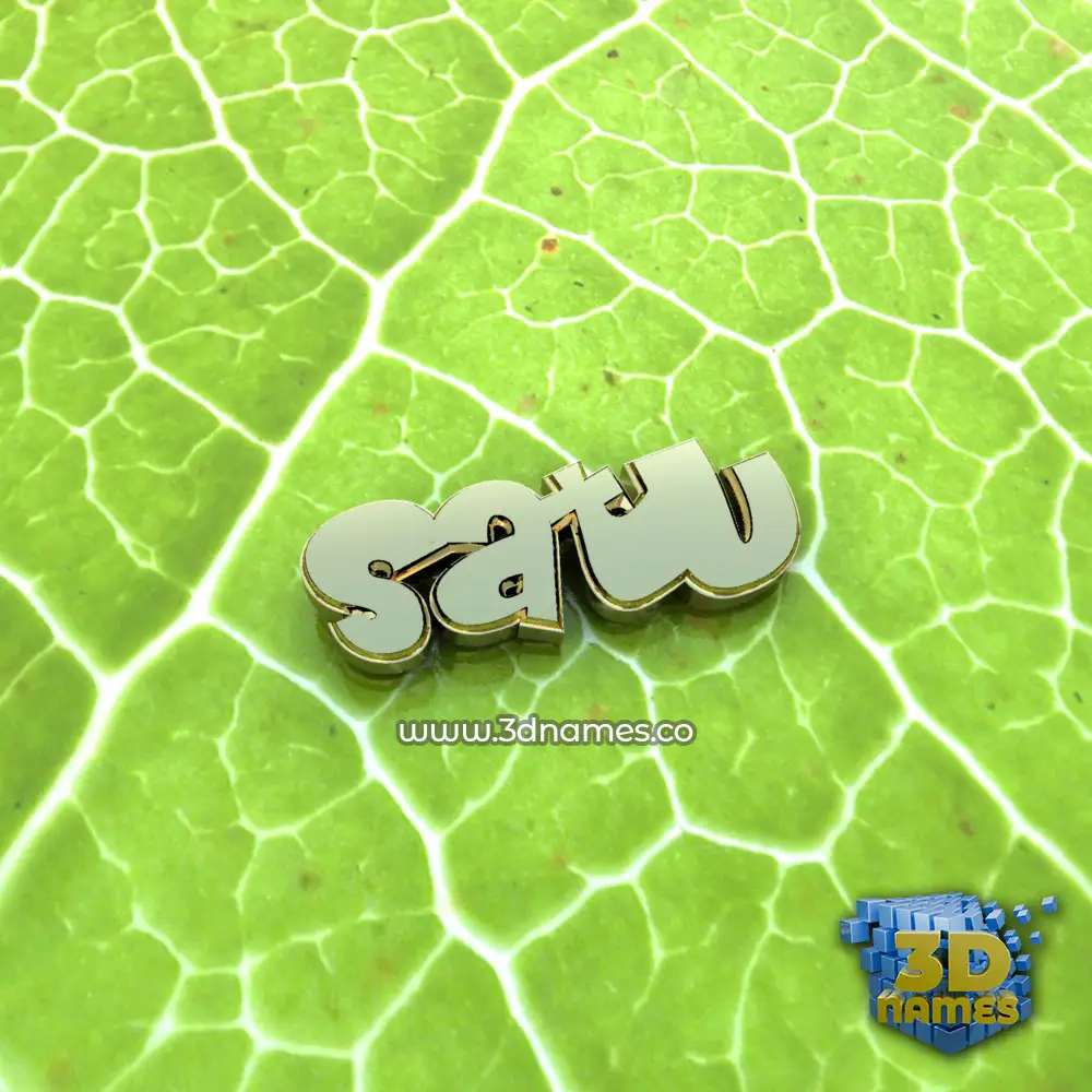 satu in Gold Leaf style - 3D name wallpaper
