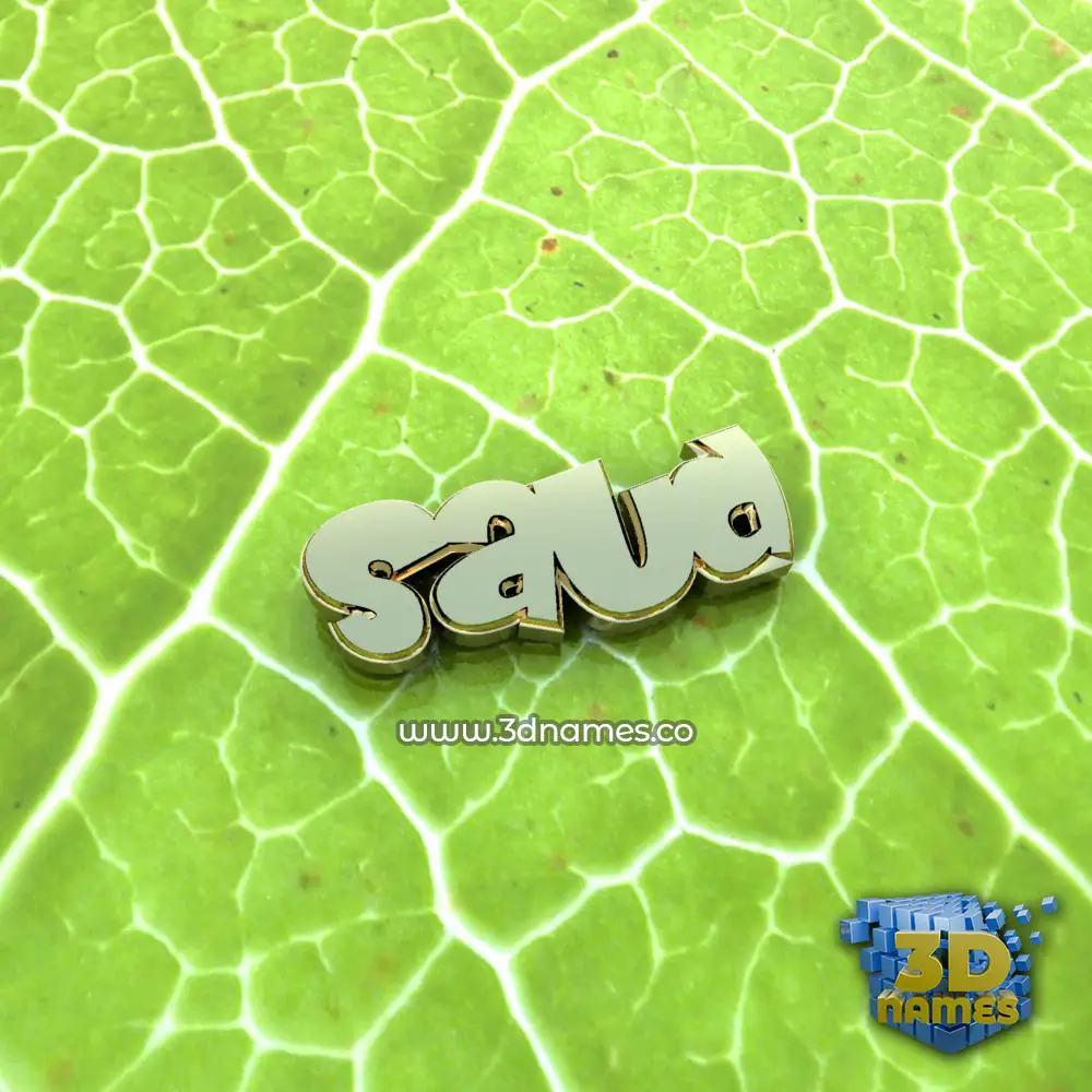 saud in Gold Leaf style - 3D name wallpaper