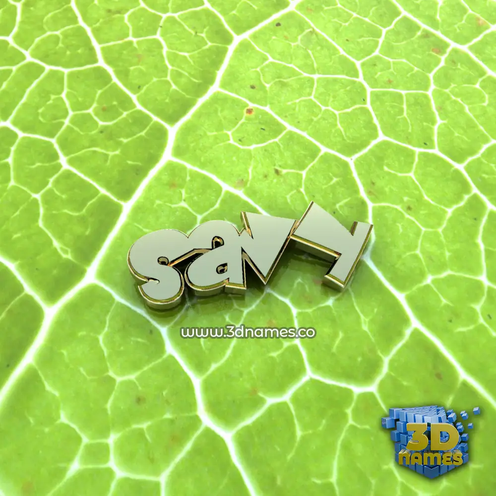 savy in Gold Leaf style - 3D name wallpaper