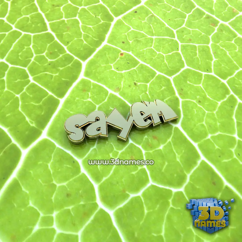 sayem in Gold Leaf style - 3D name wallpaper