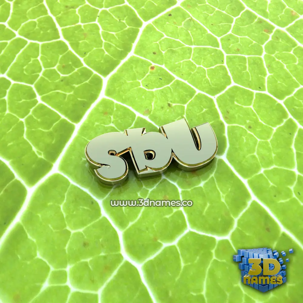 sbu in Gold Leaf style - 3D name wallpaper