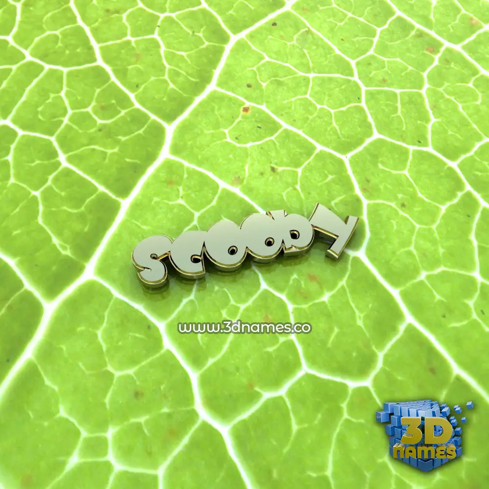 scooby in Gold Leaf style - 3D name wallpaper