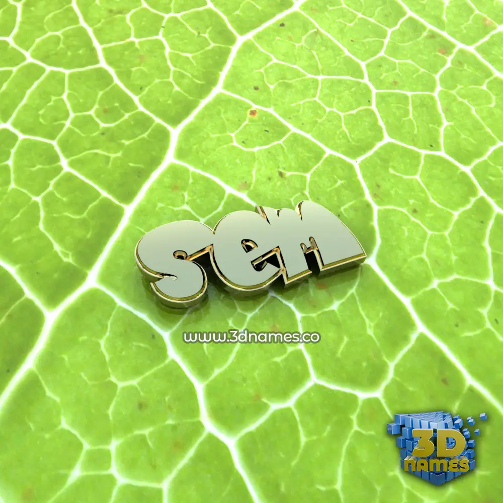 sem in Gold Leaf style - 3D name wallpaper