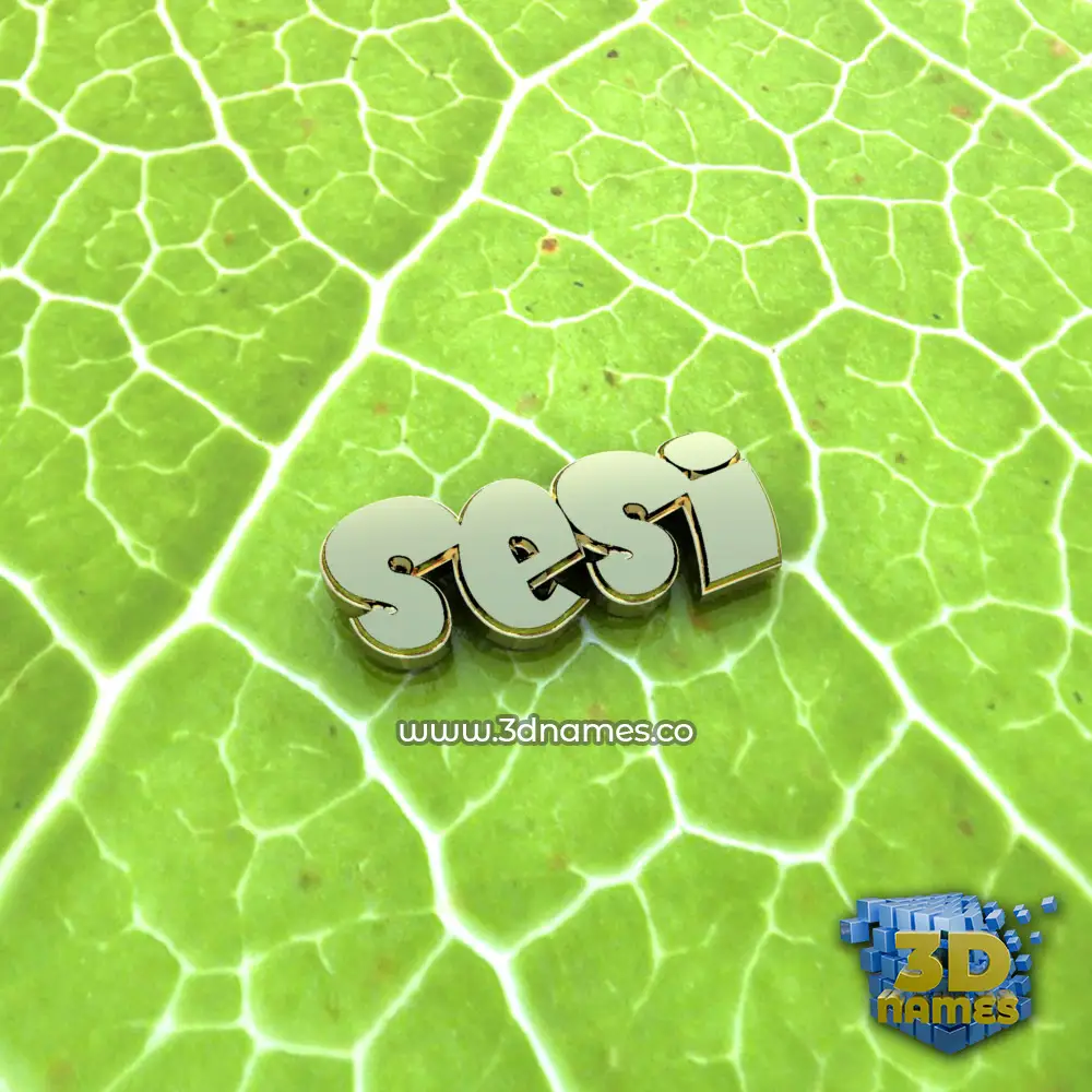 sesi in Gold Leaf style - 3D name wallpaper