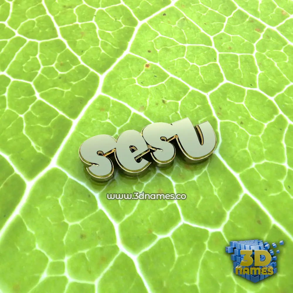 sesu in Gold Leaf style - 3D name wallpaper