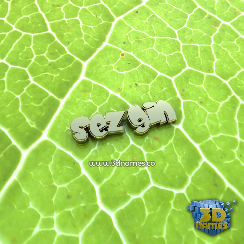 sezgin in Gold Leaf style - 3D name wallpaper