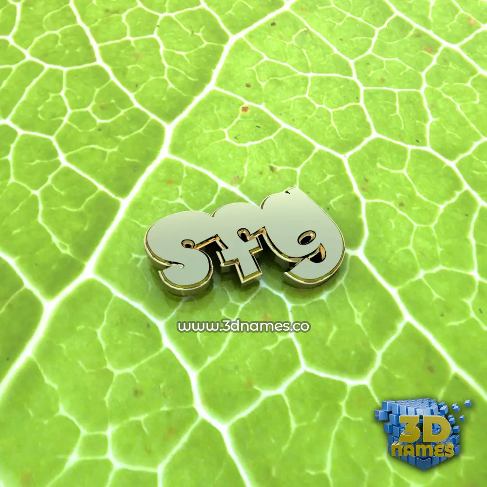 sfg in Gold Leaf style - 3D name wallpaper