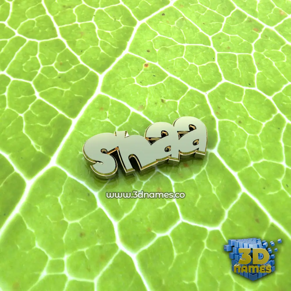 shaa in Gold Leaf style - 3D name wallpaper