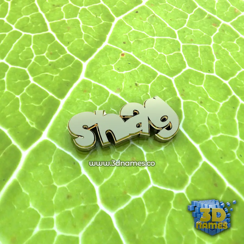 shag in Gold Leaf style - 3D name wallpaper
