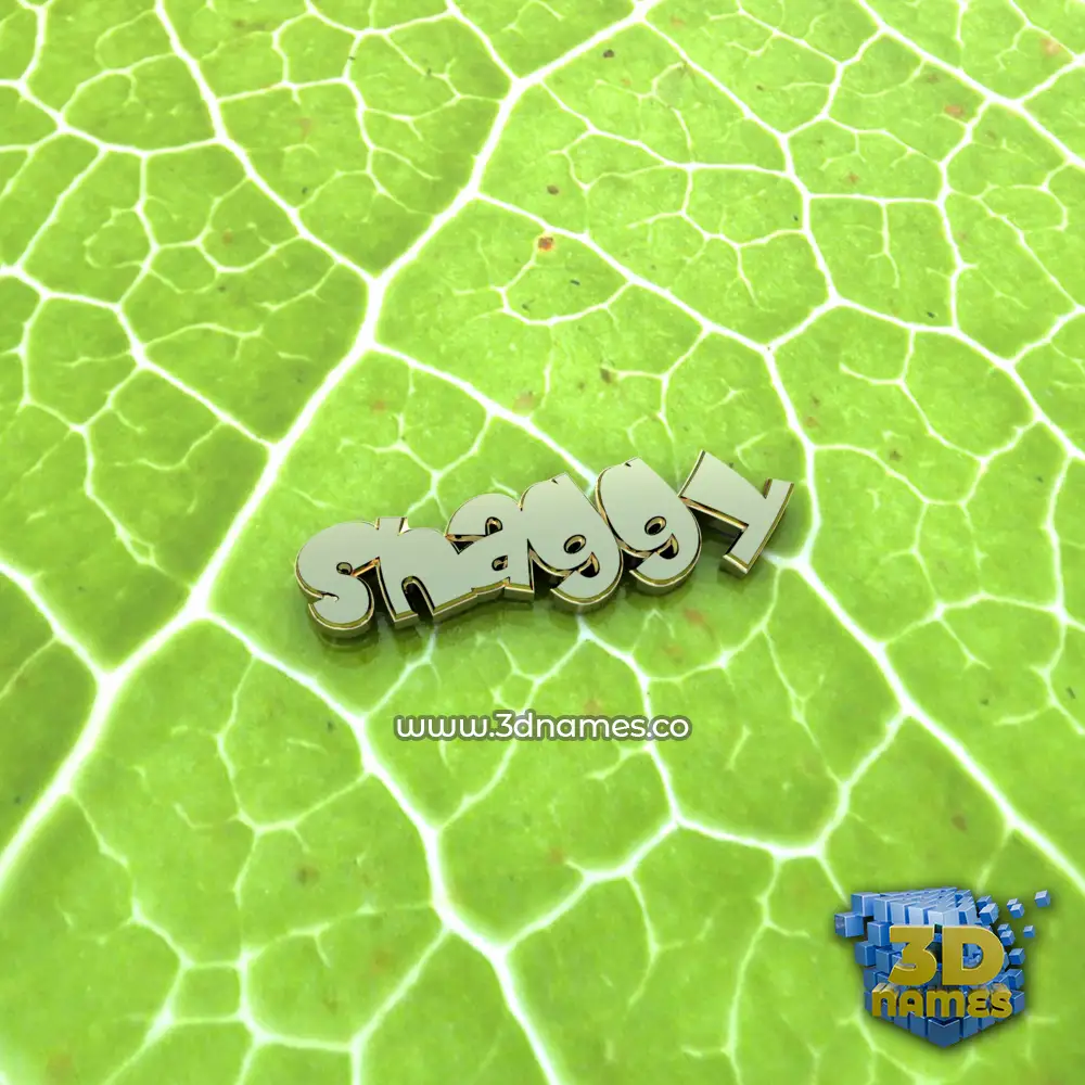 shaggy in Gold Leaf style - 3D name wallpaper