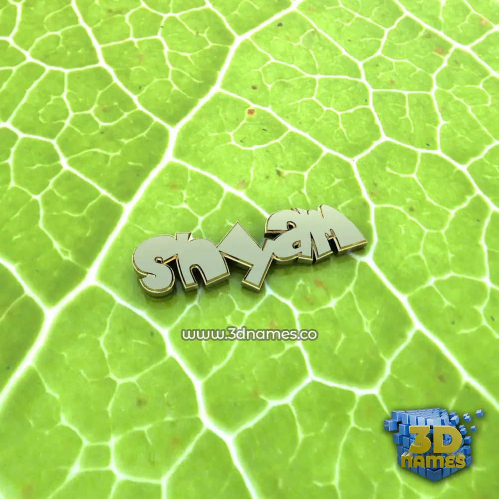 shyam in Gold Leaf style - 3D name wallpaper