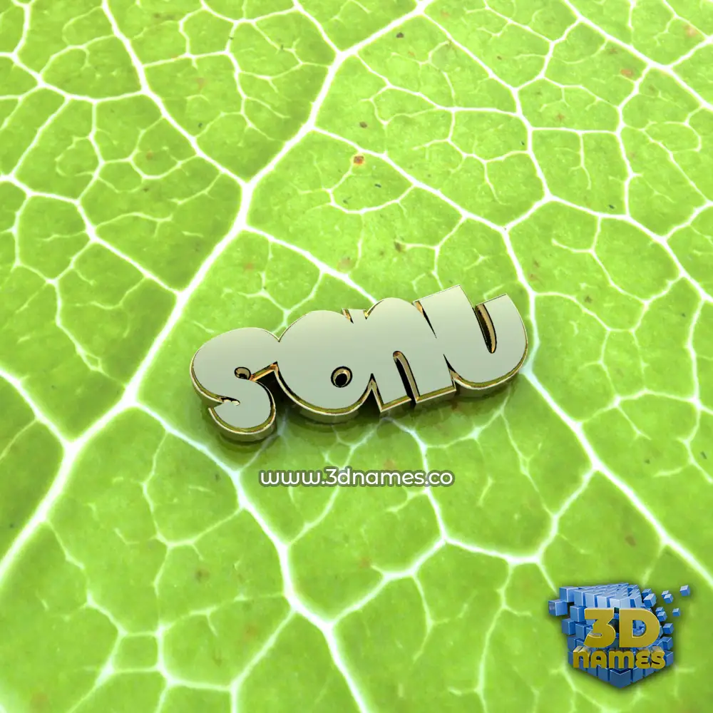 sonu in Gold Leaf style - 3D name wallpaper
