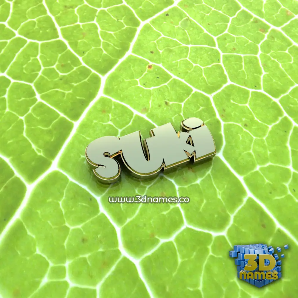 suki in Gold Leaf style - 3D name wallpaper