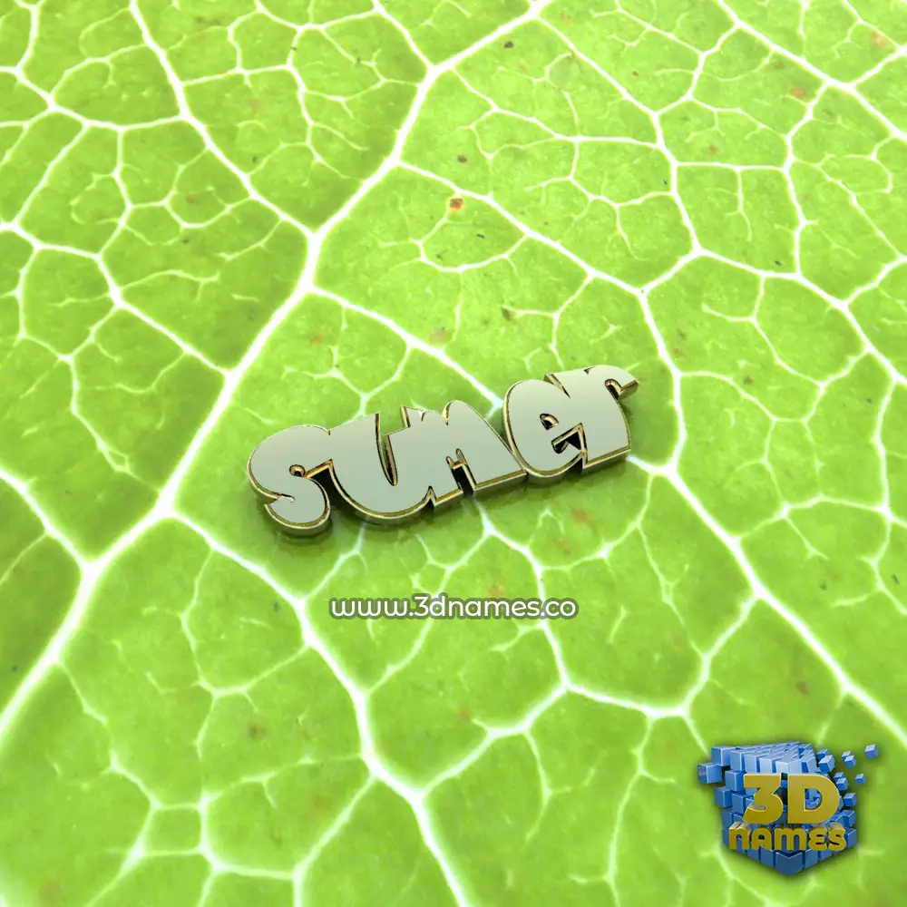 sumer in Gold Leaf style - 3D name wallpaper