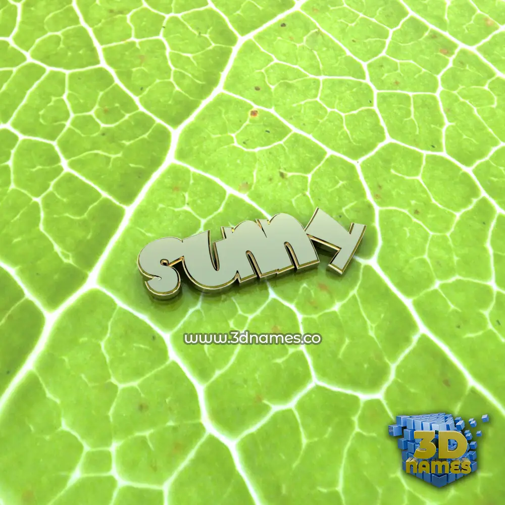 sunny in Gold Leaf style - 3D name wallpaper