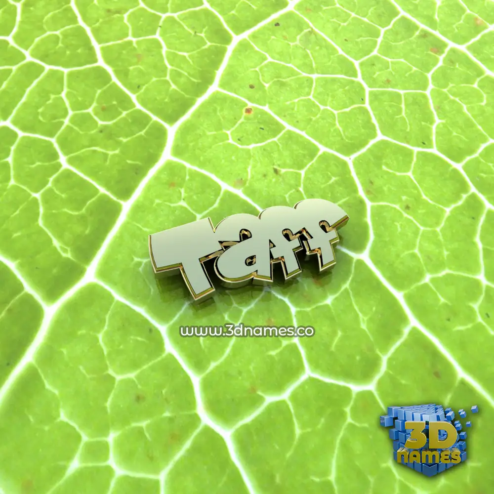taff in Gold Leaf style - 3D name wallpaper
