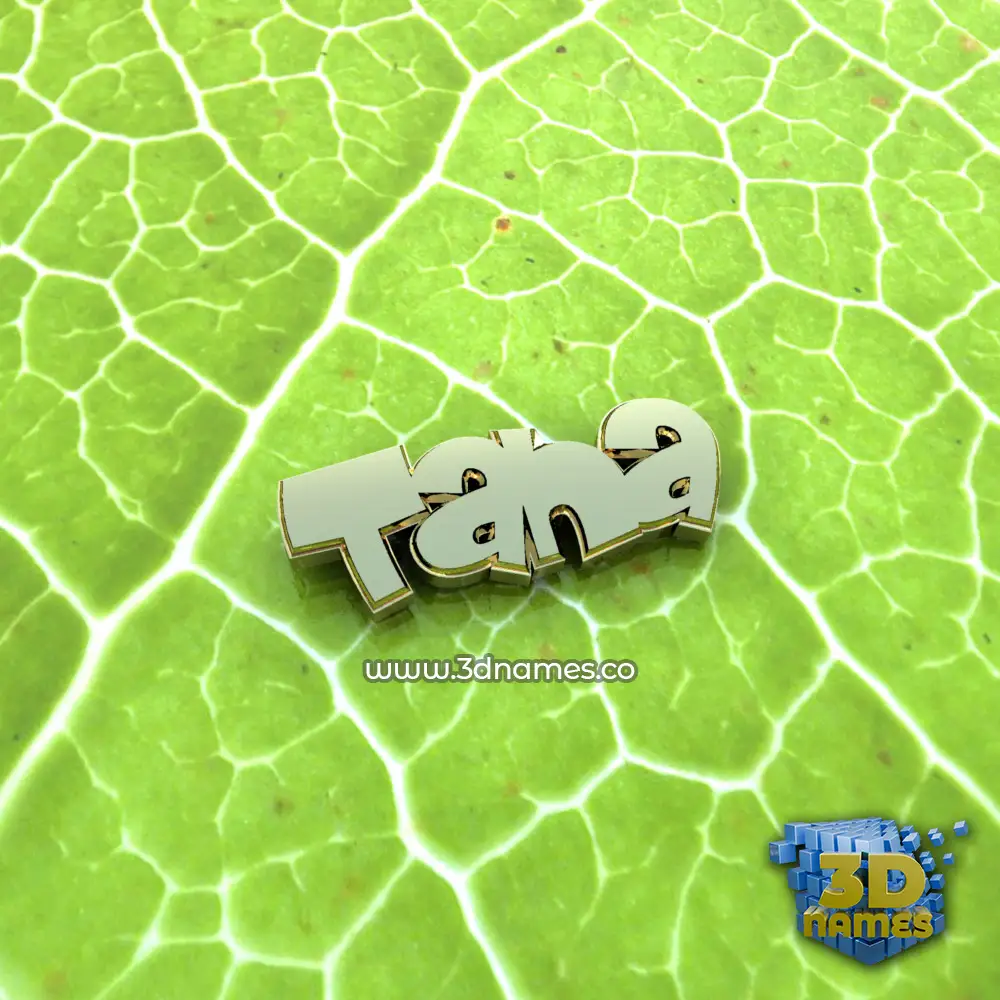 taha in Gold Leaf style - 3D name wallpaper