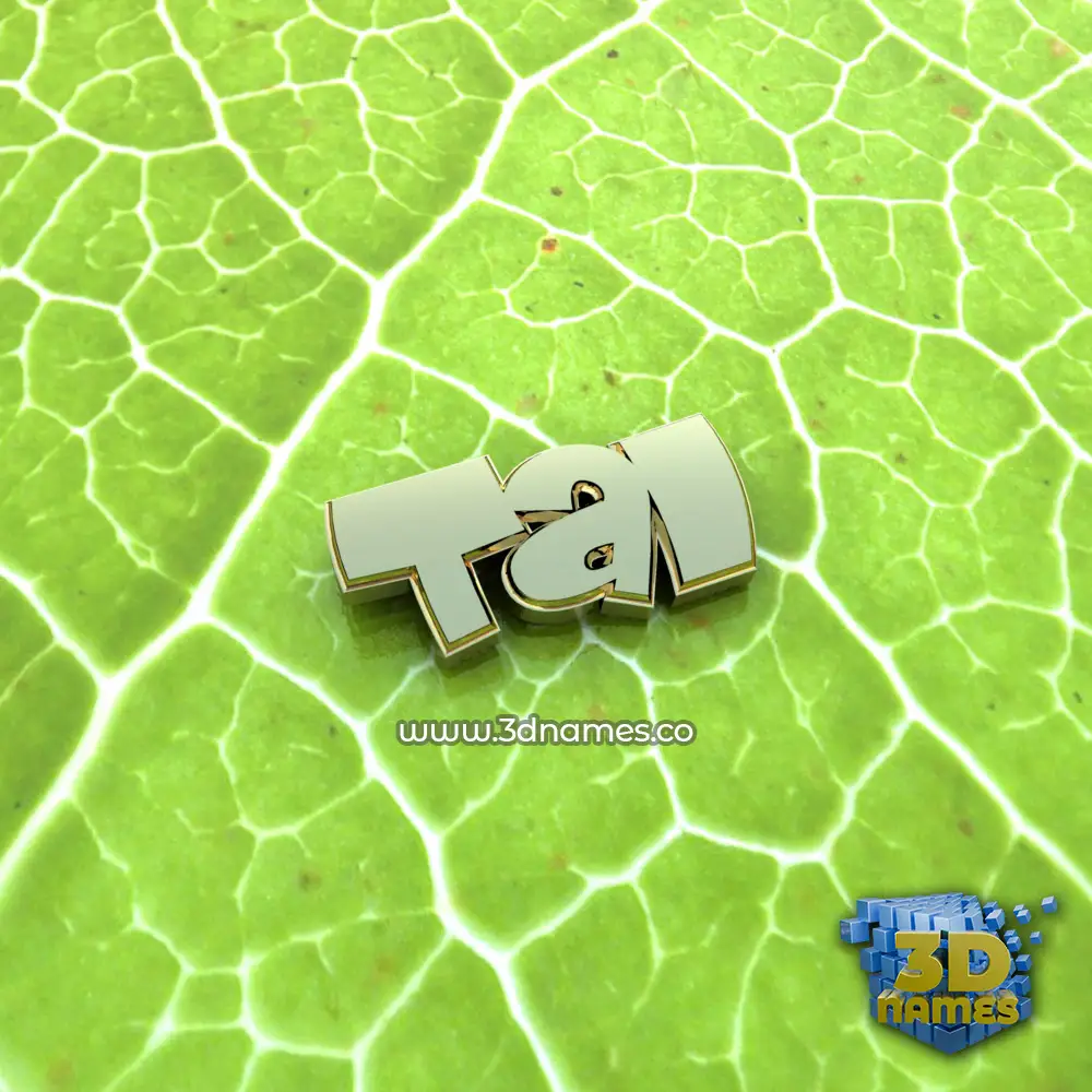 tal in Gold Leaf style - 3D name wallpaper