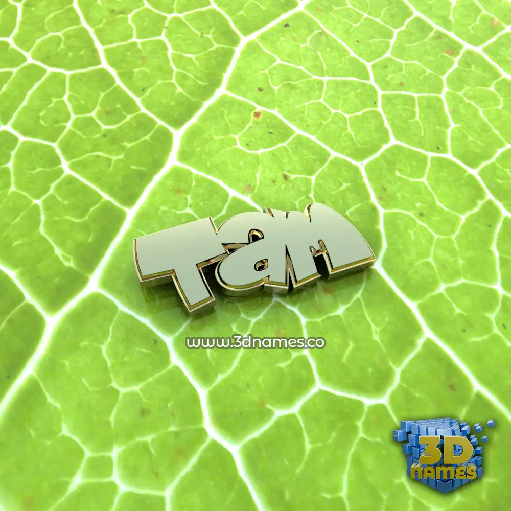 tam in Gold Leaf style - 3D name wallpaper