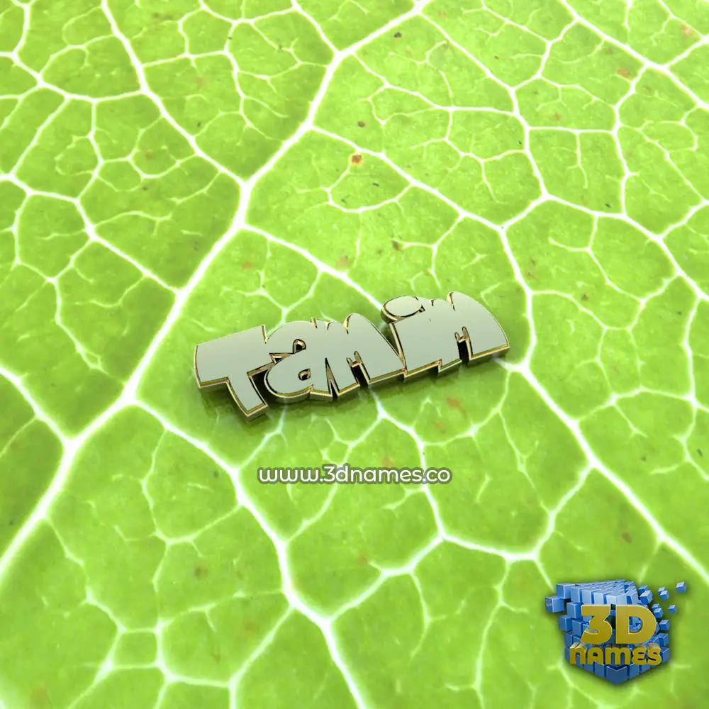 tamim in Gold Leaf style - 3D name wallpaper