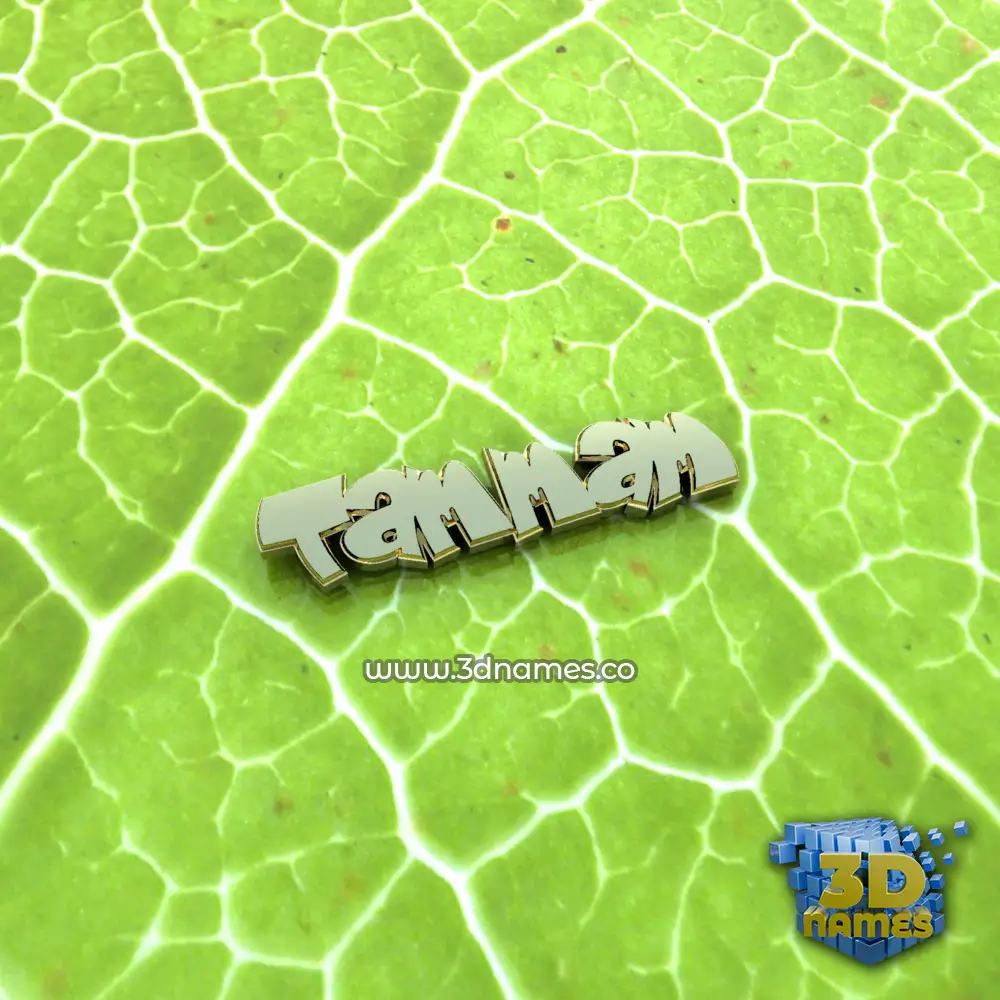 tammam in Gold Leaf style - 3D name wallpaper