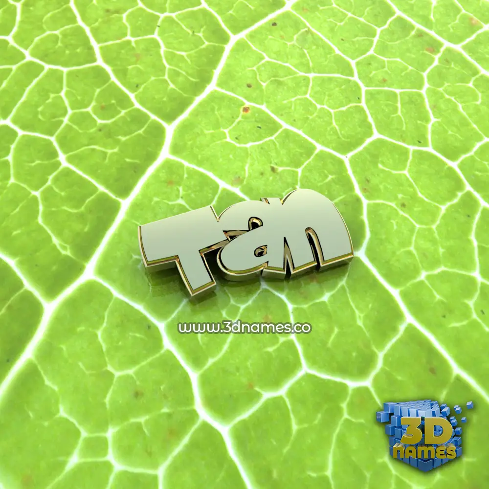 tan in Gold Leaf style - 3D name wallpaper