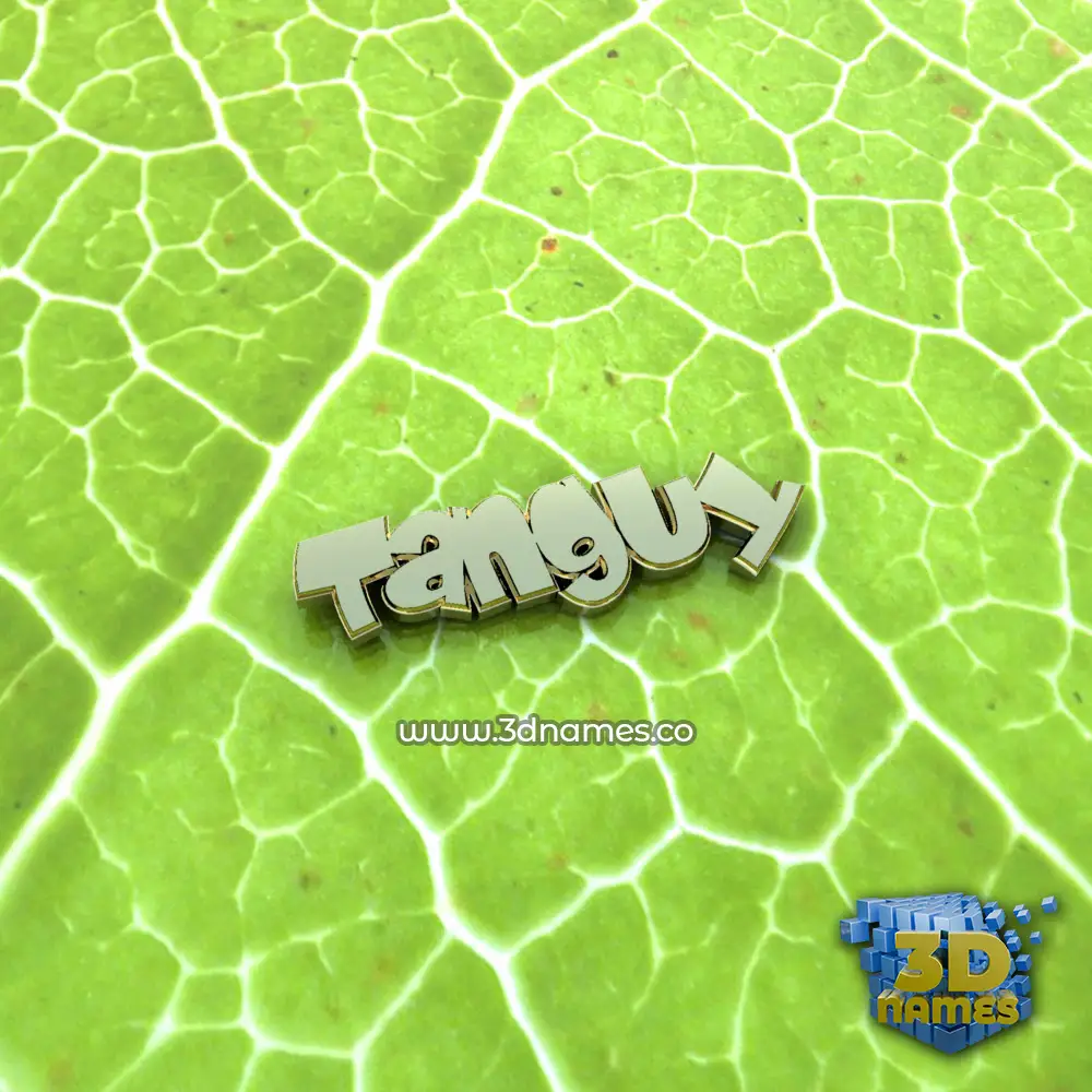 tanguy in Gold Leaf style - 3D name wallpaper