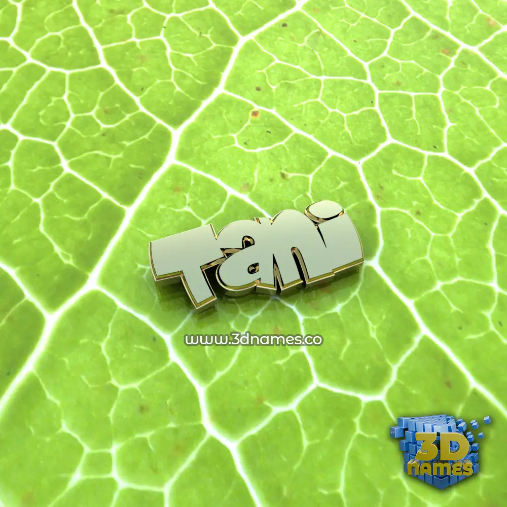 tani in Gold Leaf style - 3D name wallpaper