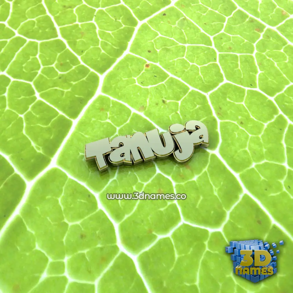 tanuja in Gold Leaf style - 3D name wallpaper