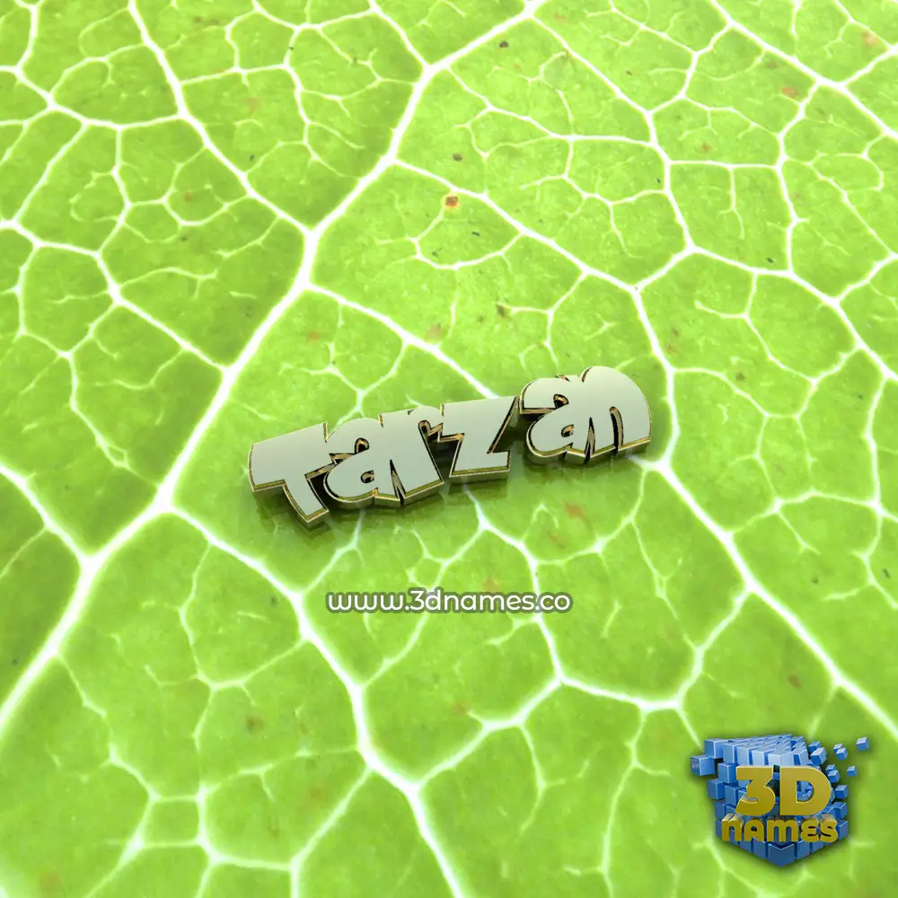 tarzan in Gold Leaf style - 3D name wallpaper