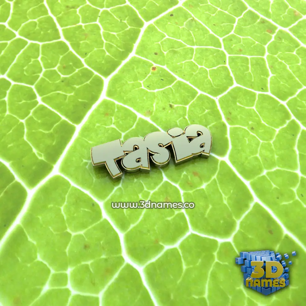 tasia in Gold Leaf style - 3D name wallpaper