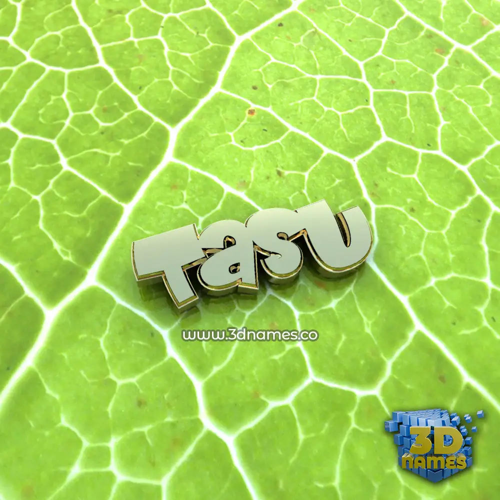 tasu in Gold Leaf style - 3D name wallpaper