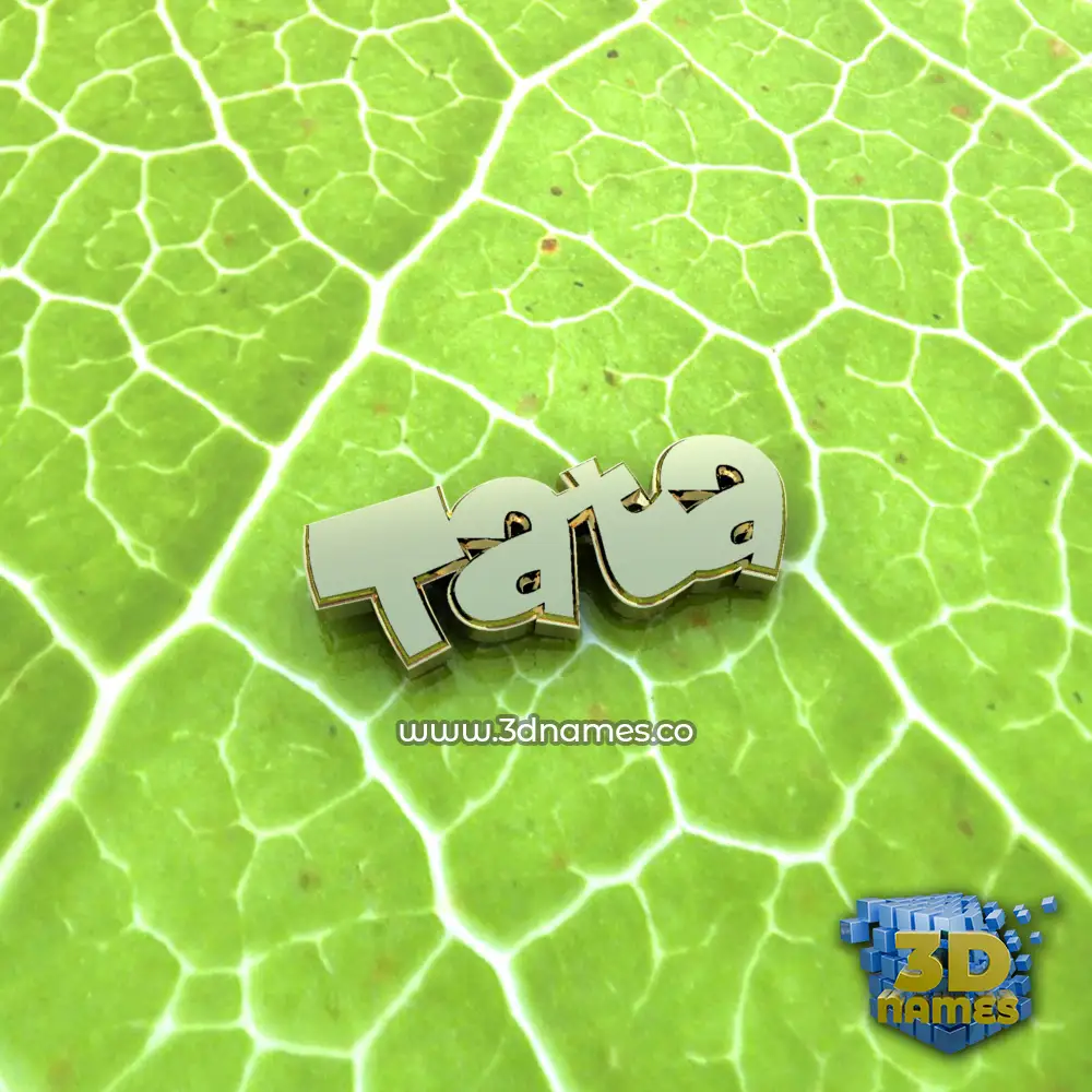 tata in Gold Leaf style - 3D name wallpaper
