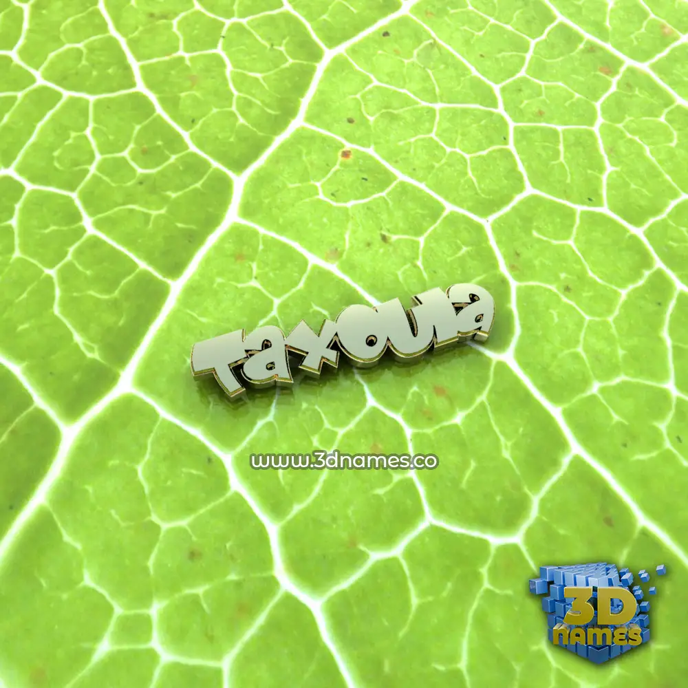 taxoula in Gold Leaf style - 3D name wallpaper
