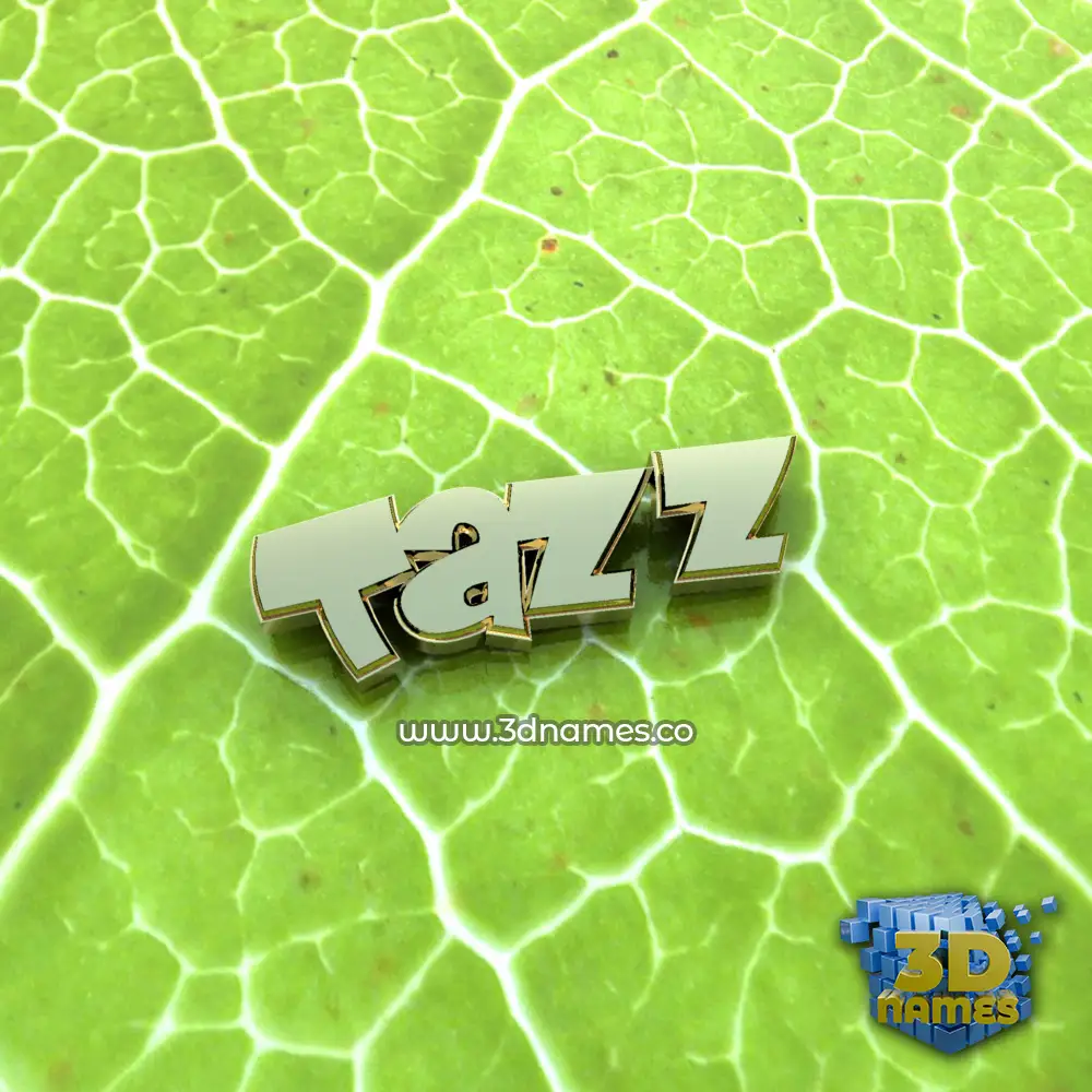 tazz in Gold Leaf style - 3D name wallpaper