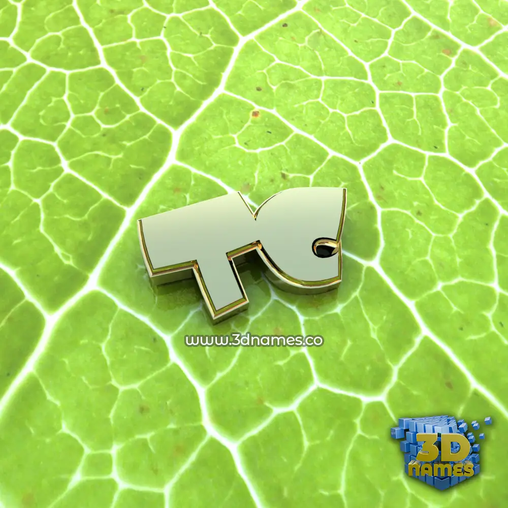 tc in Gold Leaf style - 3D name wallpaper