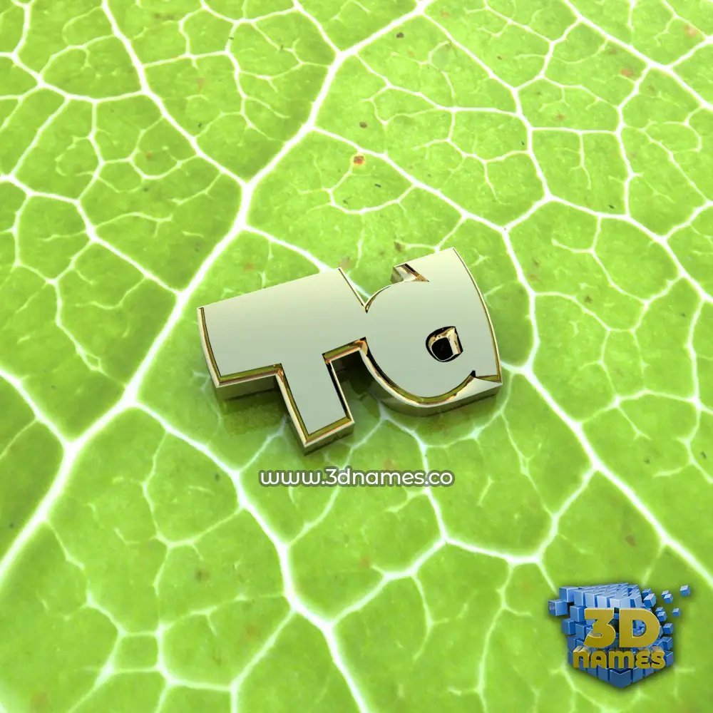 td in Gold Leaf style - 3D name wallpaper