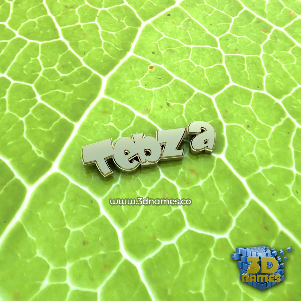 tebza in Gold Leaf style - 3D name wallpaper