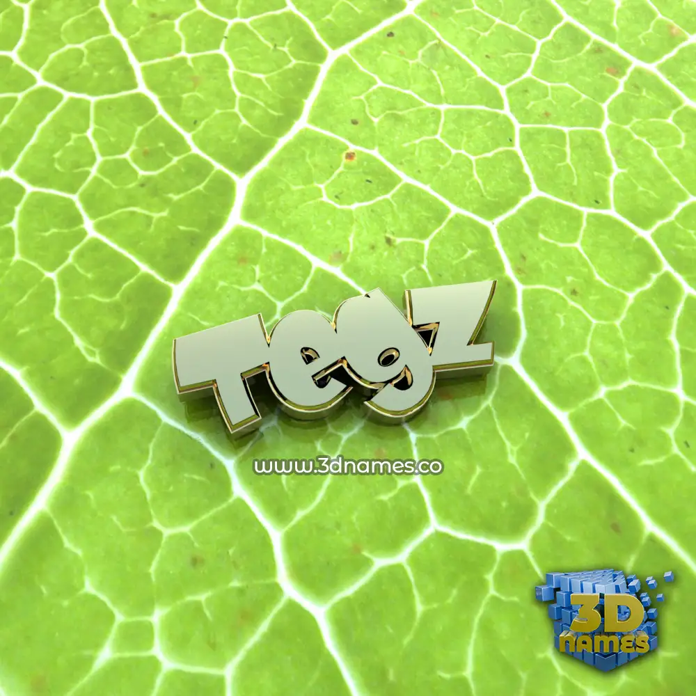 tegz in Gold Leaf style - 3D name wallpaper