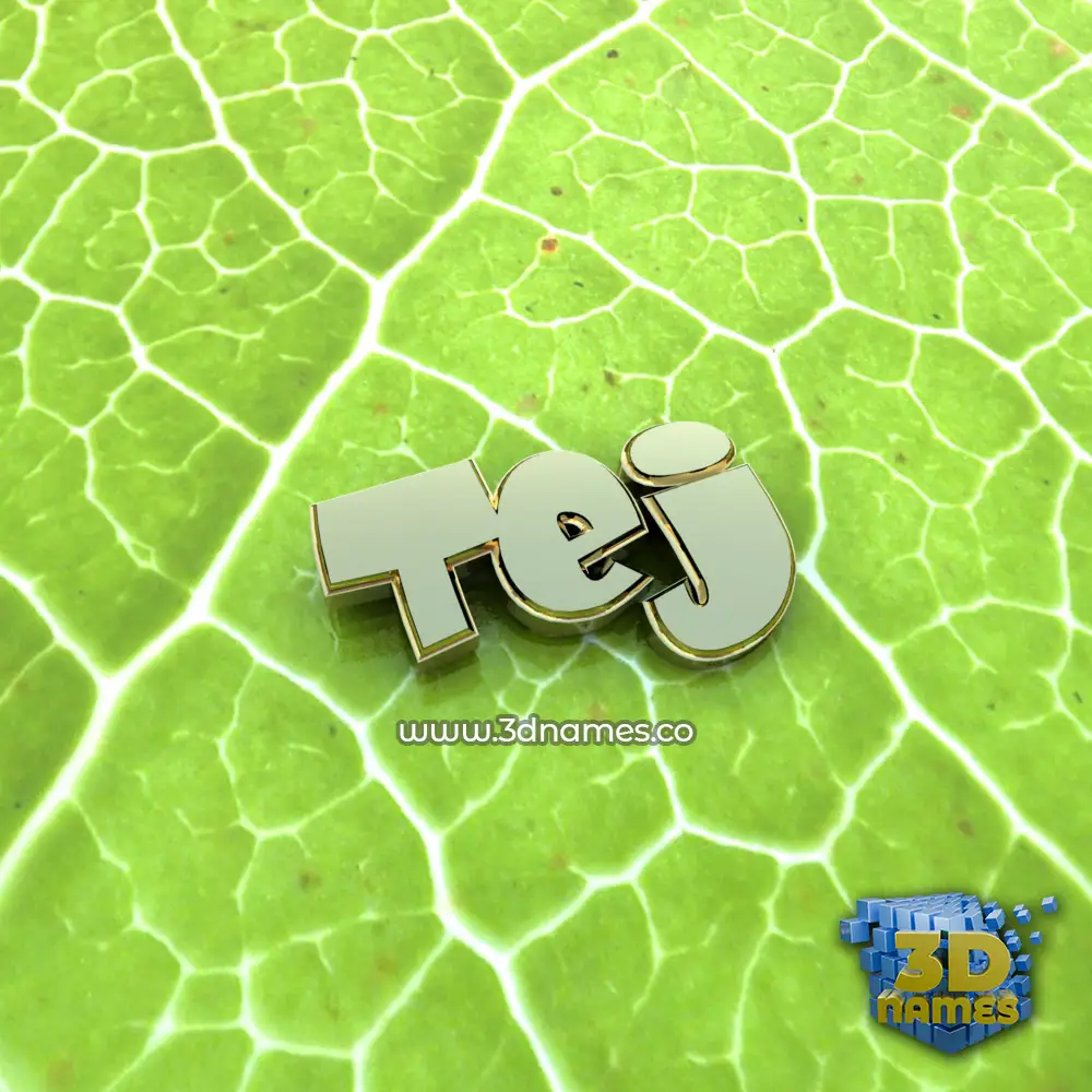 tej in Gold Leaf style - 3D name wallpaper