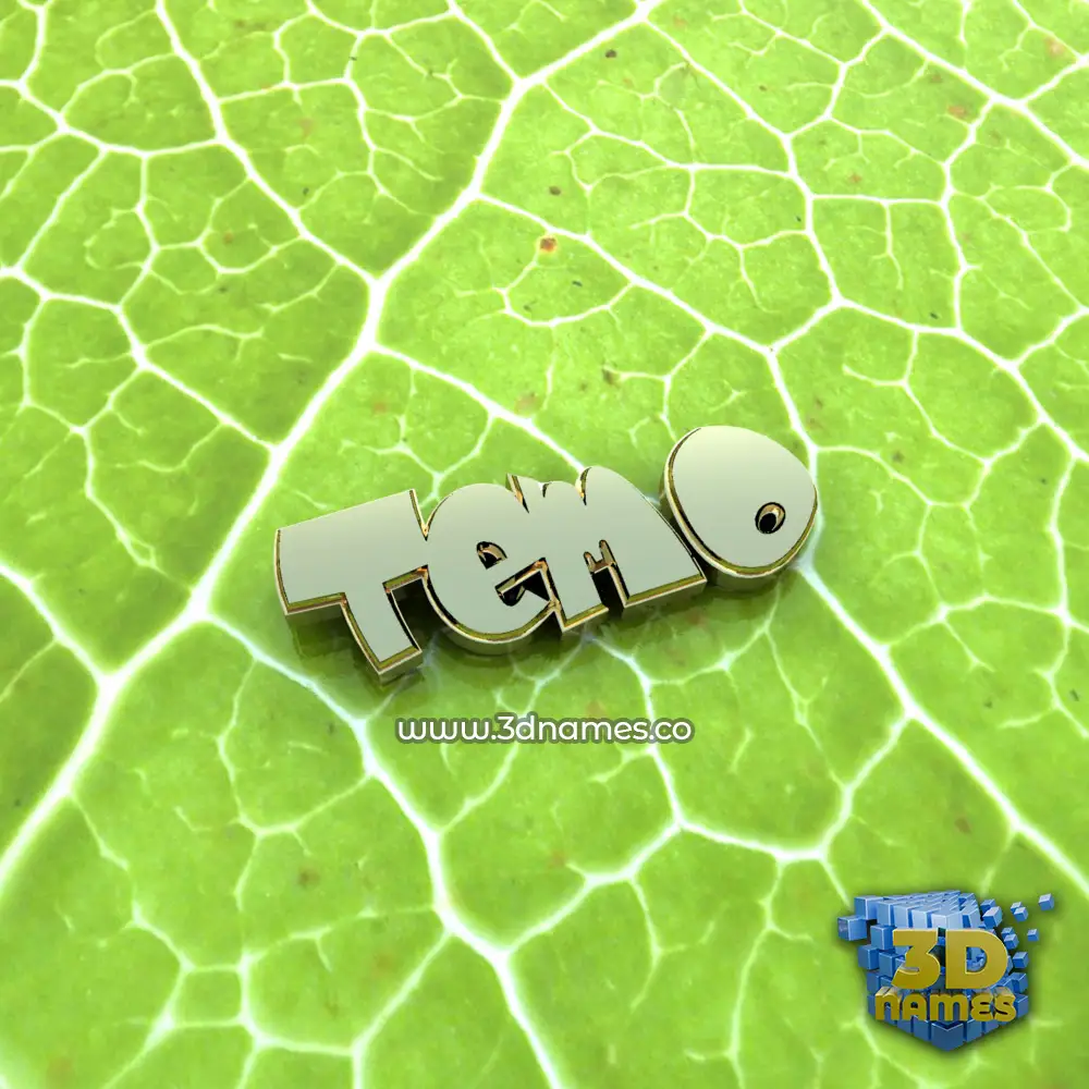temo in Gold Leaf style - 3D name wallpaper