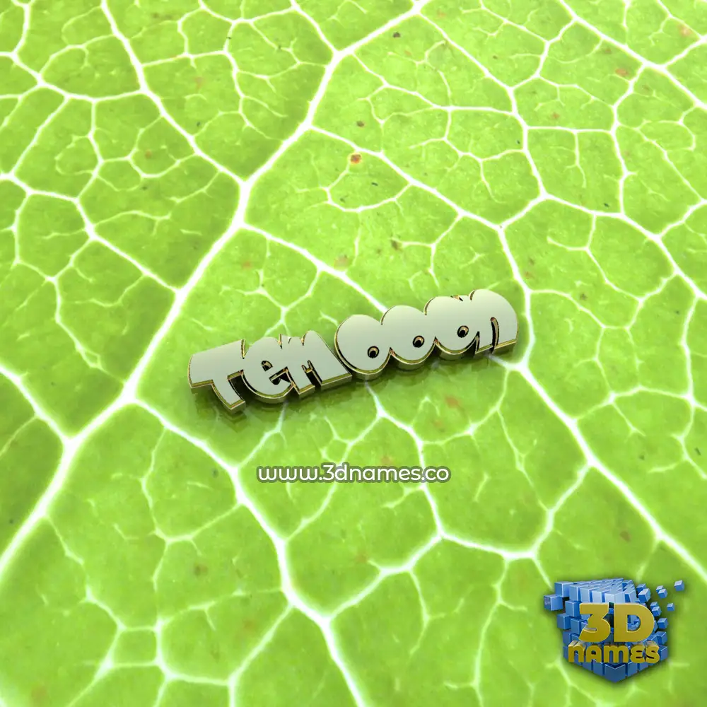 temooon in Gold Leaf style - 3D name wallpaper