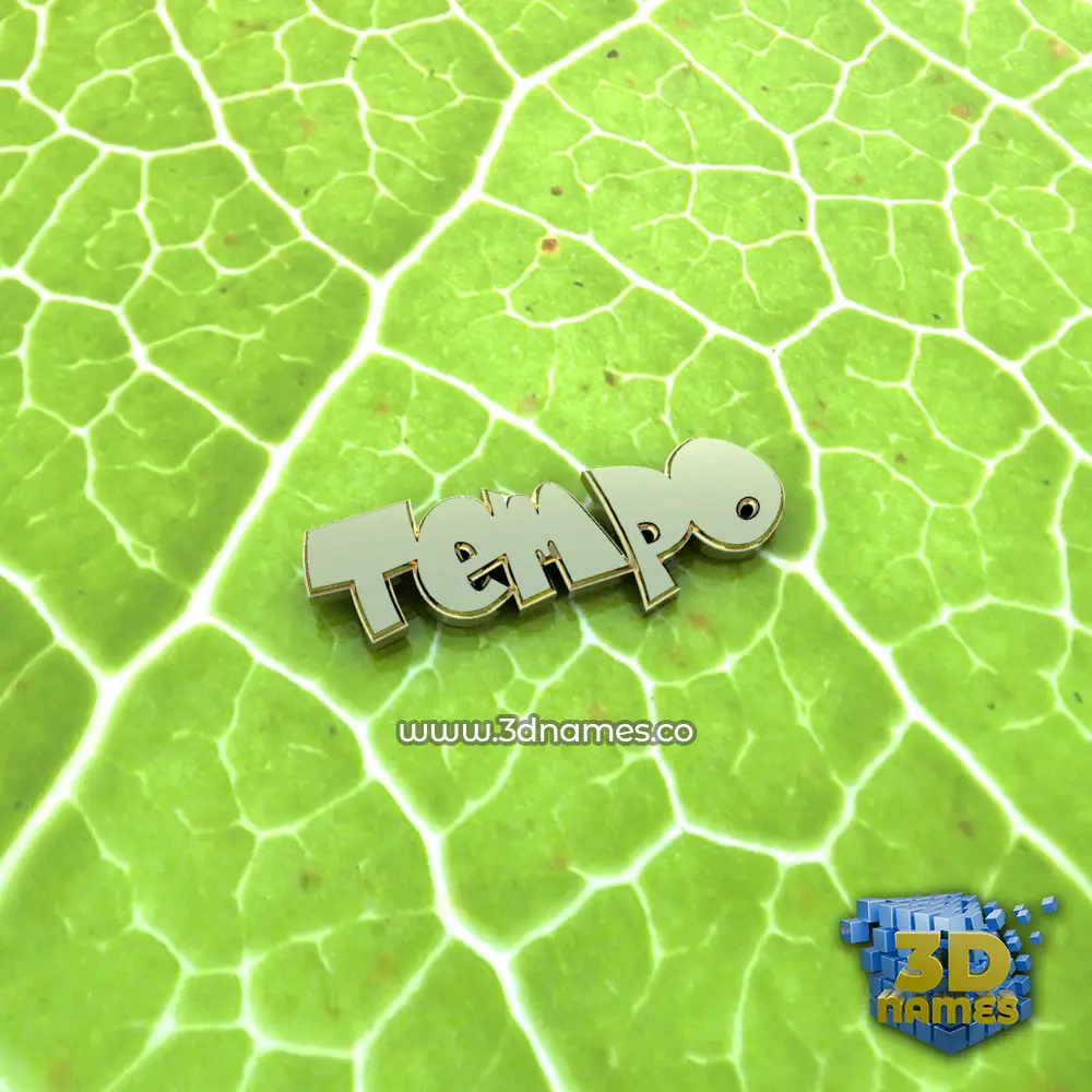 tempo in Gold Leaf style - 3D name wallpaper