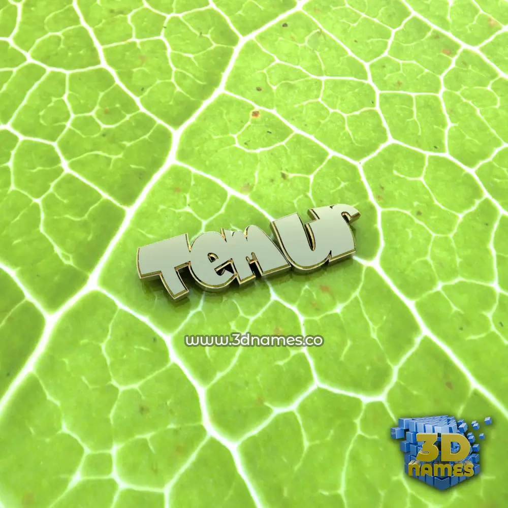 temur in Gold Leaf style - 3D name wallpaper