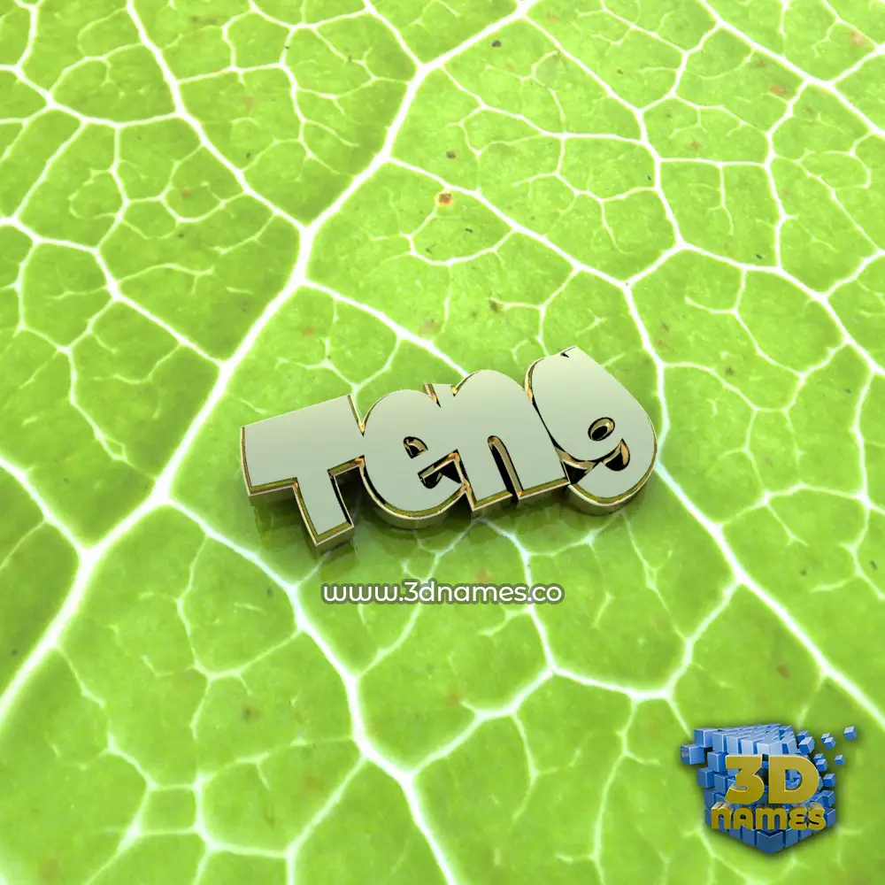 teng in Gold Leaf style - 3D name wallpaper