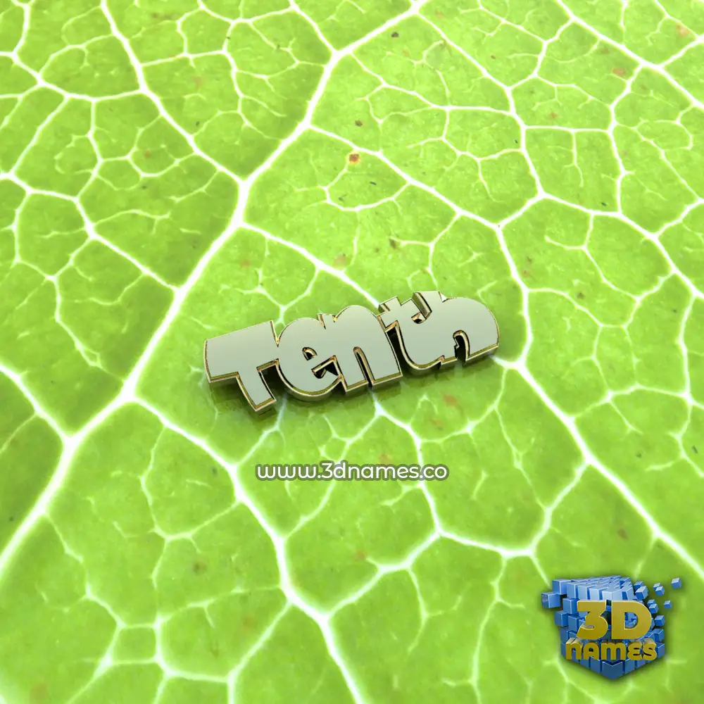 tenth in Gold Leaf style - 3D name wallpaper
