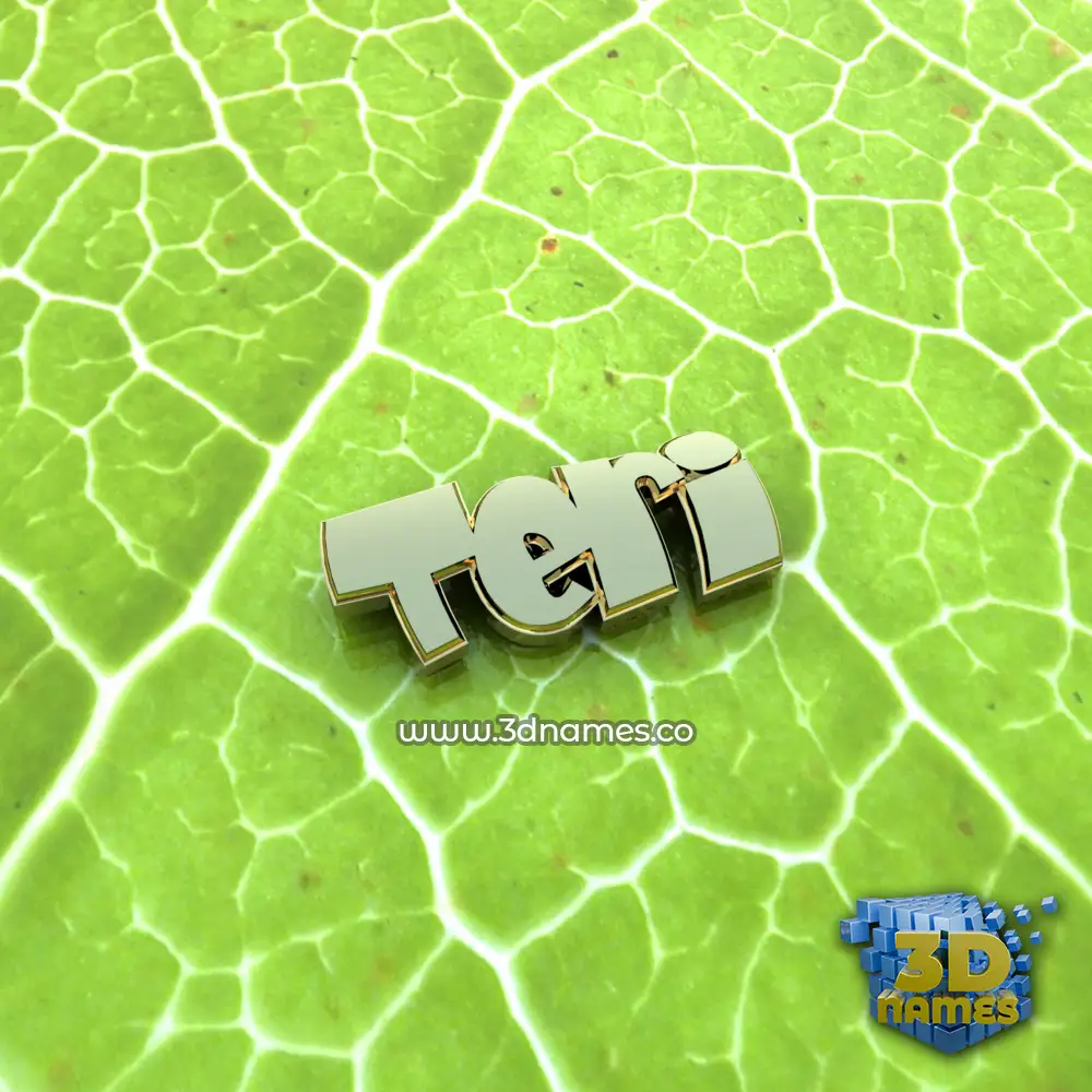 teri in Gold Leaf style - 3D name wallpaper