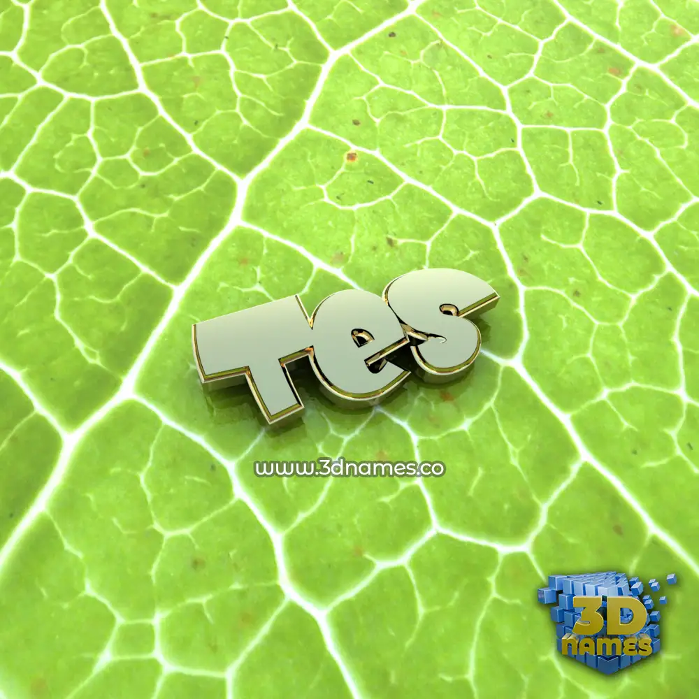 tes in Gold Leaf style - 3D name wallpaper